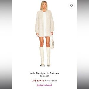 Tularosa Large Knit Cardigan & Knit Tube Top Set from Revolve